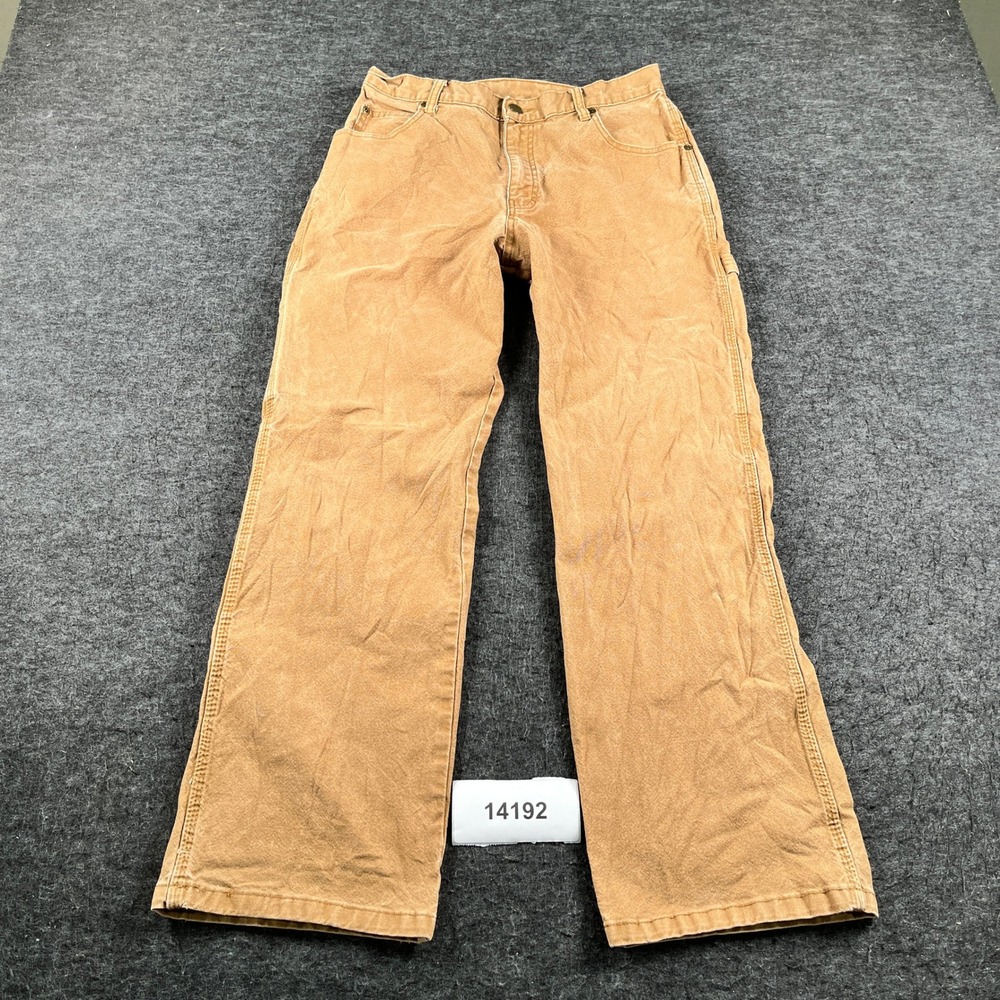 Genuine Dickies Flex Duck Utility Pants Mens 32x30 Brown Cotton Stretch Workwear